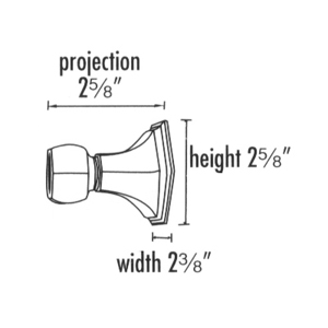 36" Shower Rod - Nicole - Unlacquered Brass