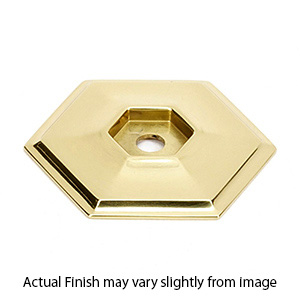 A426 PB - Nicole - Backplate for 1.5" Knob - Polished Brass