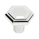 A423 PN - Nicole - 1.25" Hexagon Knob - Polished Nickel