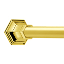 36" Shower Rod - Nicole - Polished Brass
