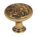 A3651-14 PA - Ornate Collection - 1.25" Cabinet Knob - Polished Antique