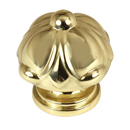A6929-14 PB/NL - Ornate Collection - 1" Cabinet Knob - Unlacquered Brass