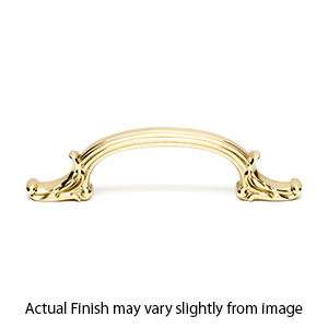 A3650 PB - Ornate Collection - 4.75" Cabinet Pull - Polished Brass