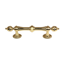 A6929-4 PB/NL - Ornate Collection - 4" Cabinet Pull - Unlacquered Brass