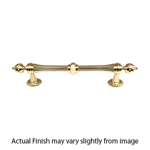 A6929-6 PB - Ornate Collection - 6" Cabinet Pull - Polished Brass