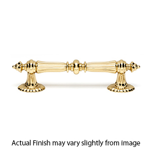 A7529 PB/NL - Ornate Collection - 4 5/8" Cabinet Pull - Unlacquered Brass