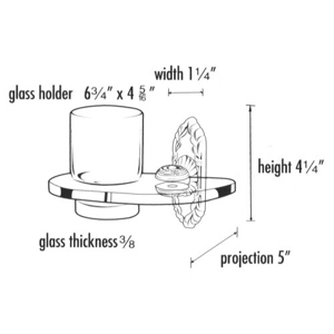 A8570 PB/NL - Ribbon & Reed - Tumbler Holder - Unlacquered Brass