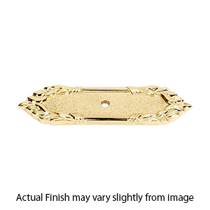 A886 - Ribbon & Reed - Backplate for Knob - Polished Brass