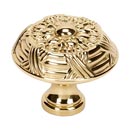 A880-14 - Ribbon & Reed - 1.25" Cabinet Knob - Unlacquered Brass