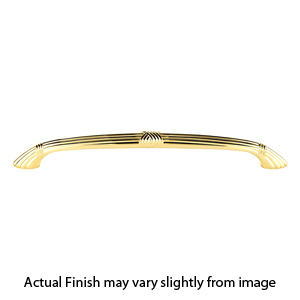 A881-6 - Ribbon & Reed - 6" Cabinet Pull - Unlacquered Brass
