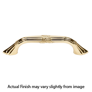 A881-3 - Ribbon & Reed - 3" Cabinet Pull - Unlacquered Brass