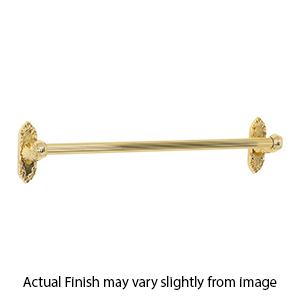 A8520-24 PB/NL - Ribbon & Reed - 24" Towel Bar - Unlacquered Brass