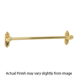 A8520-18 PB/NL - Ribbon & Reed - 18" Towel Bar - Unlacquered Brass