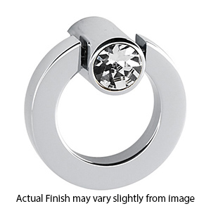 Round Ring Pull - Crystal Contemporary I