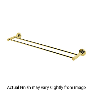 A8325-24 PB/NL - Contemporary I - 24" Double Towel Bar - Unlacquered Brass
