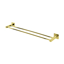 A8425-24 PB/NL - Contemporary II - 24" Double Towel Bar - Unlacquered Brass