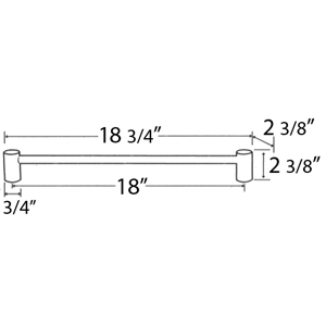 A7020-18 - Spa Collection I - 18" Towel Bar - Unlacquered Brass