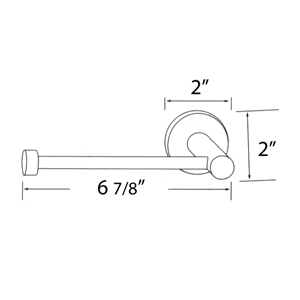 A8361 MB - Contemporary I - Single Post Tissue Holder - Matte Black