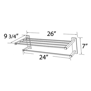 A8426-24 - Contemporary II - 24" Towel Rack/Bar