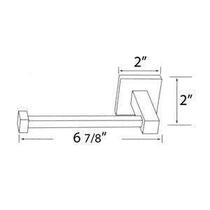 A8461 MB - Contemporary II - Single Post Tissue Holder - Matte Black