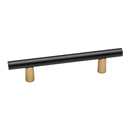 A2802-3 CHP/MB - Vita Bella - 3" Cabinet Pull w/ Smooth Bar - Champagne/ Matte Black