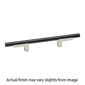 A2803-6 MN/MB - Vita Bella - 6" Cabinet Pull w/ Smooth Bar - Matte Nickel/ Matte Black