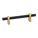 A2901-3 CHP/MB - Vita Bella - 3" Cabinet Pull w/ Knurled Bar - Champagne/ Matte Black