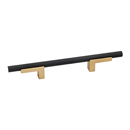 A2903-3 CHP/MB - Vita Bella - 3" Cabinet Pull w/ Knurled Bar - Champagne/ Matte Black
