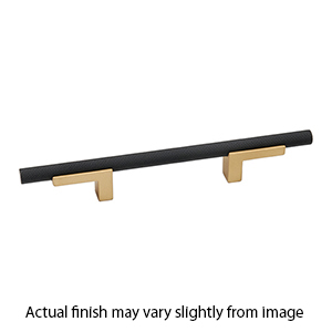 A2903-8 CHP/MB - Vita Bella - 8" Cabinet Pull w/ Knurled Bar - Champagne/ Matte Black