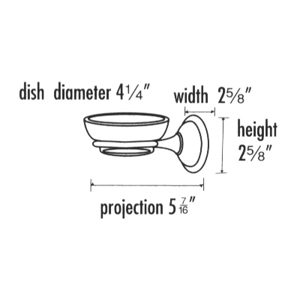 A9230 PB/NL - Yale - Soap Dish & Holder - Unlacquered Brass