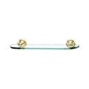 A9250-18 PB/NL - Yale - 18" Glass Shelf - Unlacquered Brass