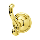 A9299 PB/NL - Yale - Double Robe Hook - Unlacquered Brass