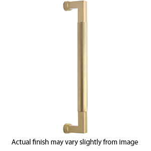 V1315-12-TB MSB - 12"cc Bauhaus Knurled Appliance Pull - Satin Brass