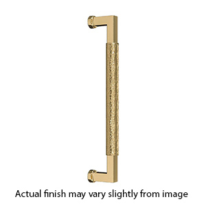 V1317-12-TB ULB - 12" Hammered Bauhaus Appliance Pull - Unlacquered Brass