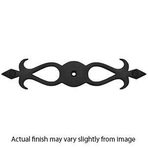 MT42FL-163 BLK - Fleur-de-Lis Backplate - Flat Black