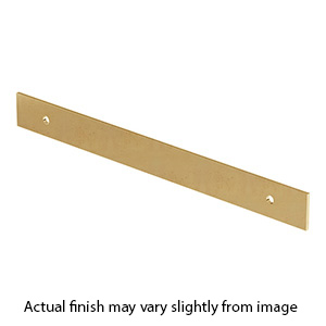 MT42PL-102 ULB - 4"cc Cabinet Pull Backplate - Unlacquered Brass