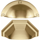 Contemporary Cup Pulls - Satin Brass