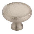 MK0117-032 GSN - 1-1/4" Hammered Round Cabinet Knob - Satin Nickel