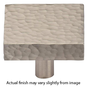 MK3685-038 GSN - 1-1/2" Hammered Square Cabinet Knob - Satin Nickel