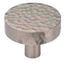MK3880-032 GSN - 1-1/4" Hammered Disc Cabinet Knob - Satin Nickel