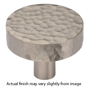 MK3880-038 GSN - 1-1/2" Hammered Disc Cabinet Knob - Satin Nickel
