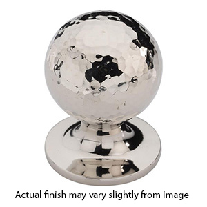MK8321-038 PNI - 1-1/2" Hammered Orb Cabinet Knob - Polished Nickel