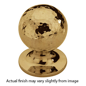 MK8321-038 ULB - 1-1/2" Hammered Orb Cabinet Knob - Unlacquered Brass