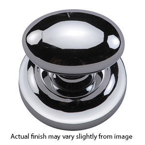 MT0114-038 PCH - 1-1/2" Egg Knob on Rosette - Polished Chrome