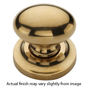 MT0114-032 ULB - 1-1/4" Egg Knob on Rosette - Unlacquered Brass
