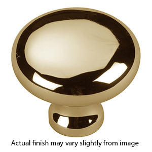 MT0117-038 ULB - 1-1/2" Round Cabinet Knob - Unlacquered Brass