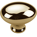 MT0118-032 ULB - 1-1/4" Egg Cabinet Knob - Unlacquered Brass