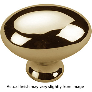 MT0118-032 ULB - 1-1/4" Egg Cabinet Knob - Unlacquered Brass