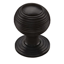 MT0973-032 BLK - 1-1/4" Reeded Cabinet Knob - Flat Black