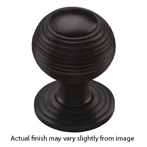 MT0973-032 BLK - 1-1/4" Reeded Cabinet Knob - Flat Black